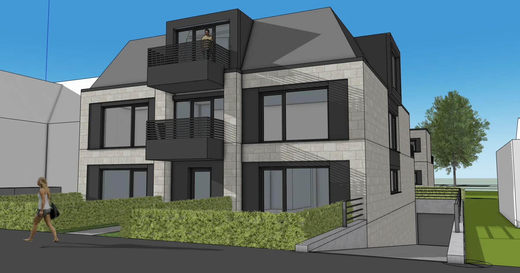 Exklusive Neubauwohnung (92,47 m2) im 1. OG mit Balkon, Küche, Tiefgarage & Aufzug